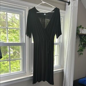 Elegant Black Wrap Dress